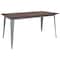 Flash Furniture Rectangle Silver Metal Table, 30.25" x 60", 30.25" W, 60" L, 30.5" H, Wood, Wood Grain CH-61010-29M1-SIL-GG - alternate 3